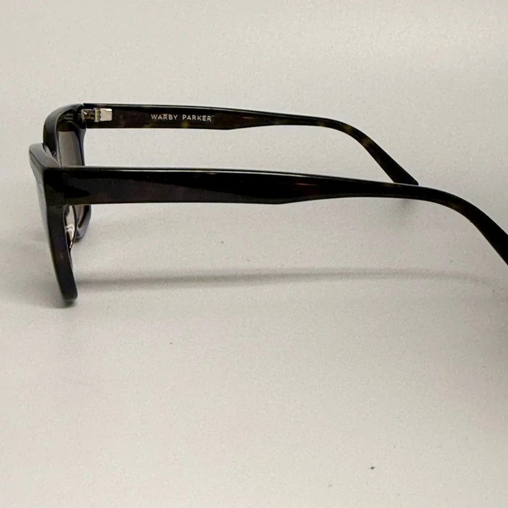 Warby Parker Beale Sunglasses Dark Tortoise Square Frame 51-20-145 Brown Lens